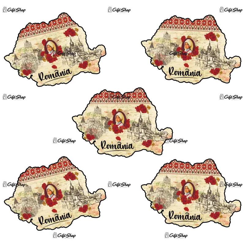 Romania, magnet harta, model mgs 205